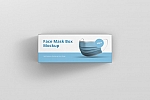 口罩包装盒样机PS素材贴图模版 Face Mask Box PSD Mockup