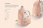 多角度图案印花展示时尚背包样机ps贴图素材模板 Backpack Mockup