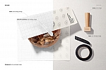 面包食品包装纸样机Ps素材智能贴图模板Noissue Food Safe Paper Mockup Set