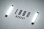 墙面光影标志样机ps素材智能贴图Logo Mockup with Lights