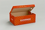 鞋盒礼盒包装纸盒样机贴图psd智能素材下载 Shoe Box Mockup