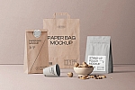 优质复古咖啡品牌产品包装样机贴图ps素材模板下载 Mockup Packaging Set – Part 1