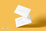 极简质感艺术卡片白卡商务名片样机贴图Ps素材下载 Business Card Mockup