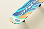 10款多角度时尚滑板图案展示效果psd样机贴图素材下载Skateboard Mockup