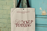 5款极简户外场景帆布袋手提袋购物袋礼品袋PSD外观作品设计展示样机Tote Bag Mockup