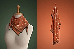 精致真丝丝绸围巾印花图案设计贴图样机素材 Silk Scarf Mockup – Big – Pack 01