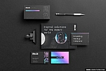 黑色质感品牌VI样机PSD展示效果图Black Branding mockup