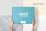 快递纸盒飞机盒包装设计PSD样机贴图Mailing Box Mockups Set
