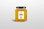 透明蜂蜜包装PSD样机贴图模版Honey Jar mockup