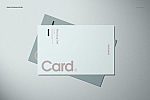 A4卡片信纸PSD样机贴图模版Flat Cards Mockup Set