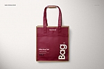 无纺布手提袋红酒袋PSD分层样机贴图模版 Bottle Non Woven Tote Wine Bag Mockup Set