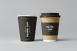多尺寸咖啡杯纸杯样机PSD分层贴图模版paper cups mockup