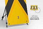 x展架海报样机PSD分层贴图模版X Banner Mockup Set