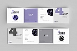 正方形四折页样机PSD贴图模版Square Brochure Mockups Four Fold