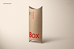牛皮纸纸枕头盒纸盒样机PSD贴图 Kraft Paper Pillow Box Mockup Set