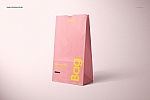 零食包装纸袋样机PSD贴图模版Lunch Bag Mockup Set
