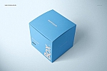 哑光礼品方盒纸盒样机PSD素材贴图模版Matte Gift Square Box Mockup Set
