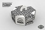 八边形食品糖果礼盒包装盒样机ps素材贴图Octagon Box Carrier Packaging Mockup