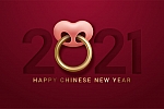 2021年牛年春节新年拜年主题海报字体设计矢量插画素材下载Happy Chinese New Year flower and lantern decorative design