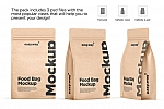 咖啡袋包装袋纸袋包装样机ps素材Paper Coffee Bag Mockup
