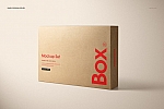飞机盒牛皮纸产品包装盒纸盒样机ps贴图素材Natural Kraft Set Box Mockup Set