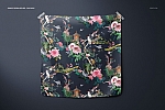 布料包装印花图案展示褶皱样机样机ps贴图模板 Furoshiki Fabric Wrap 2 Mockup Set