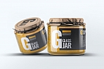 6款逼真食品罐头蜂蜜包装玻璃罐样机ps贴图素材 Glass Jar Mock-Up v.1