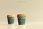 环保咖啡杯纸杯样机ps素材贴图模版 paper cup mockup