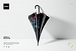 布料图案展示时尚雨伞样机地产提案贴图ps分层素材下载Umbrella Mockup Set