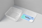 方形透明塑料餐盒样机贴图ps素材下载Square Plastic Container Mockups