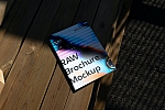 9款光影质感杂志画册折页封面设计样机贴图ps素材模板下载Raw Brochures Mockups