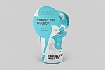 塑料酸奶杯冰激凌果冻样机贴图ps素材下载Plastic Yogurt Cup Mockup Set