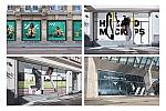 时尚街头店铺外里面橱窗玻璃贴纸广告海报设计展示样机 Shop Facade Mockup Bundle