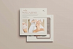 正方形画册杂志宣传册展示效果psd样机贴图Square Magazine Mockup