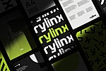 16款工业黑化风品牌VI应用单页文具海报UI设计展示贴图PS样机素材 Rylinx – Branding Mockup Bundle