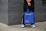 6款时尚街头帆布袋手提袋包装效果图psd样机贴图Totebag Mockup