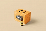 啤酒瓶盒手提箱包装效果展示样机贴图ps素材下载Beer Bottle Box / Carrying Case Mockups