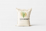 7款麻布袋大米袋子包装袋设计展示ps样机贴图Rice or Food Sack Mockup