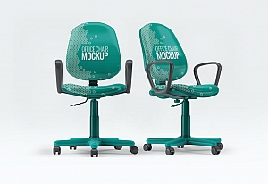 企业办公椅PSD分层样机贴图office chair mockup