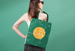 自定义多场景手提袋布袋样机ps贴图模板合集TOTE BAG MOCKUP BUNDLE – PACK