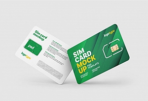 手机SIM卡VIP会员磁卡样机ps素材贴图 Sim Card Mockup Set