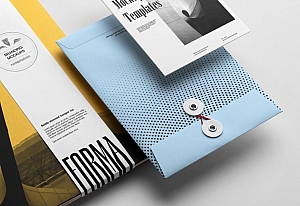 高端质感办公用品画册名片品牌VI样机ps贴图 Forma Branding Mockup Kit