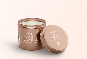 蜡烛锡罐样机PS模型