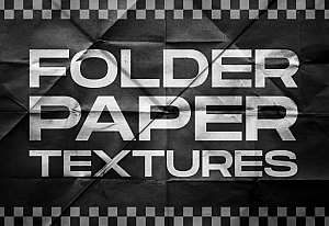 复古褶皱折痕纸张硬纸板纹理溶图背景高清图片设计素材下载 Folded Paper Textures Collection