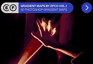 潮流酸性机能未来梦幻科技幻彩热感应照片滤镜PS渐变预设素材 GRADIENT MAPS BY EFCO VOL.1