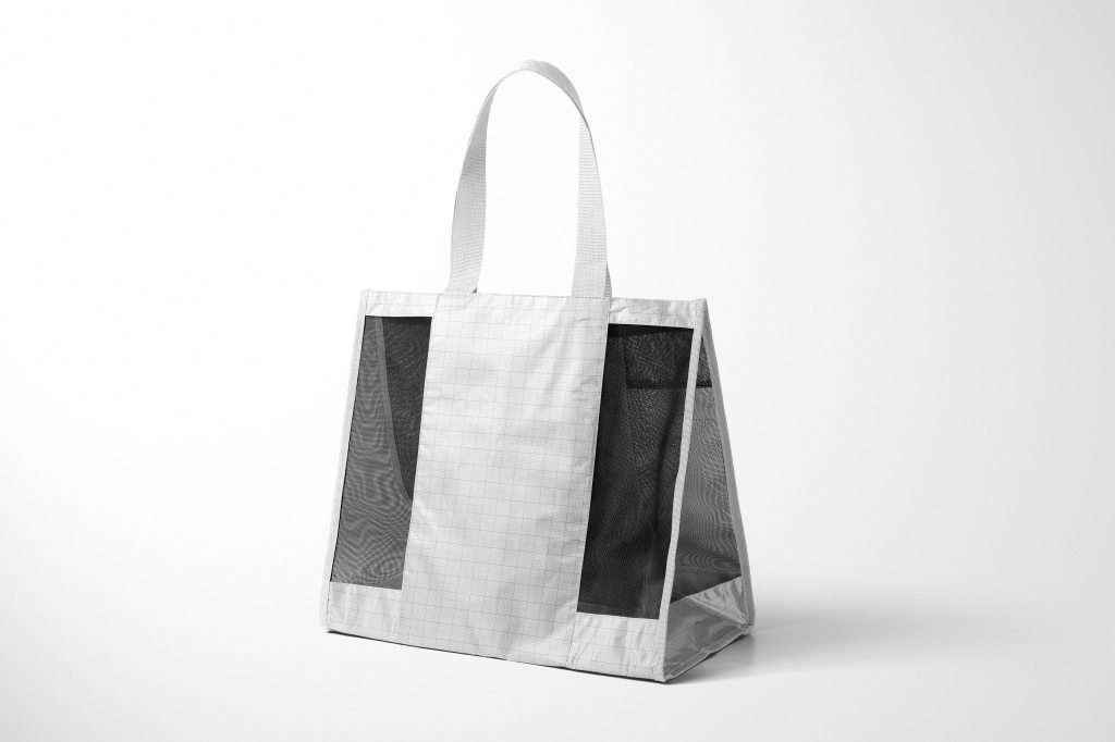 织网手提购物袋设计展示样机PS素材贴图模板 Mesh Shopping Tote Bag Mockup Set