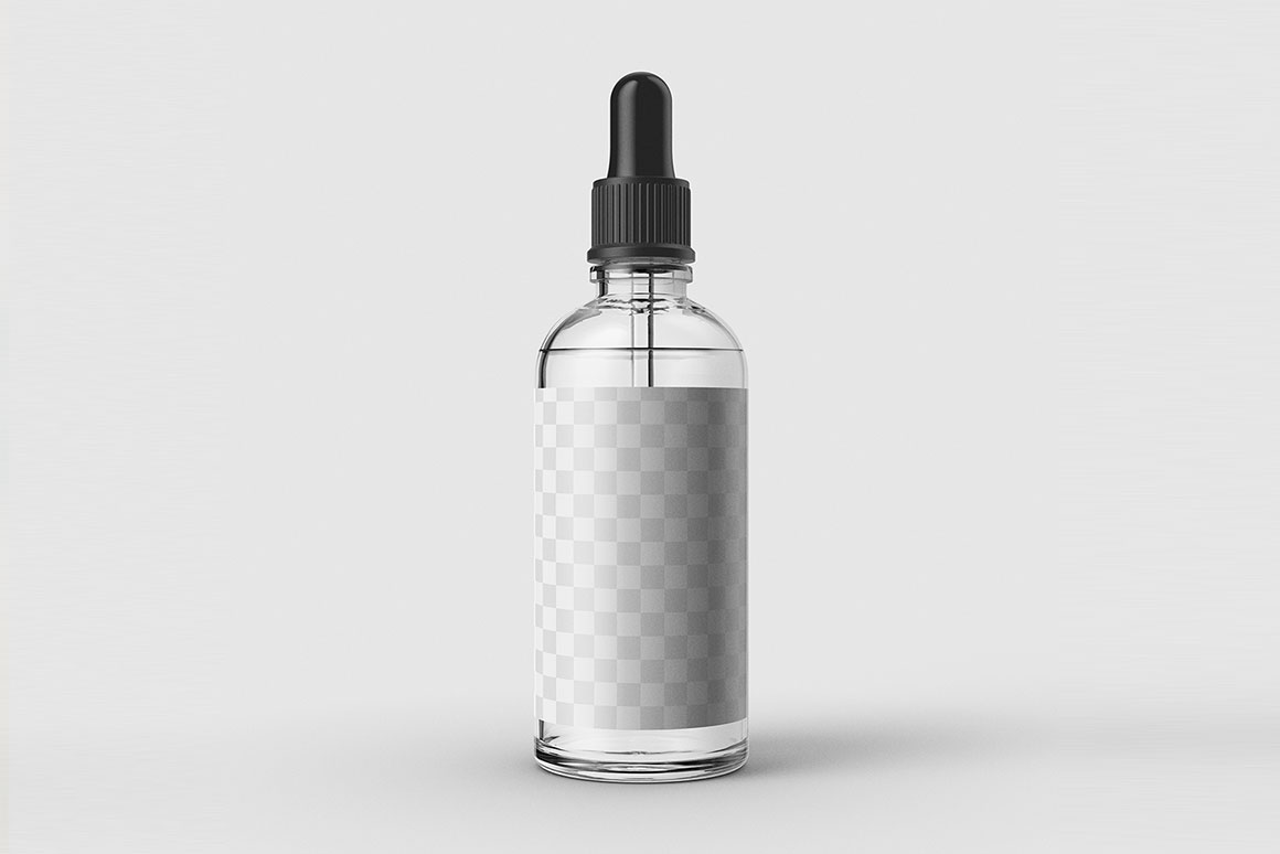 7款透明玻璃滴管精油瓶子样机ps智能贴图素材 7 Glass Dropper Bottle MockUp