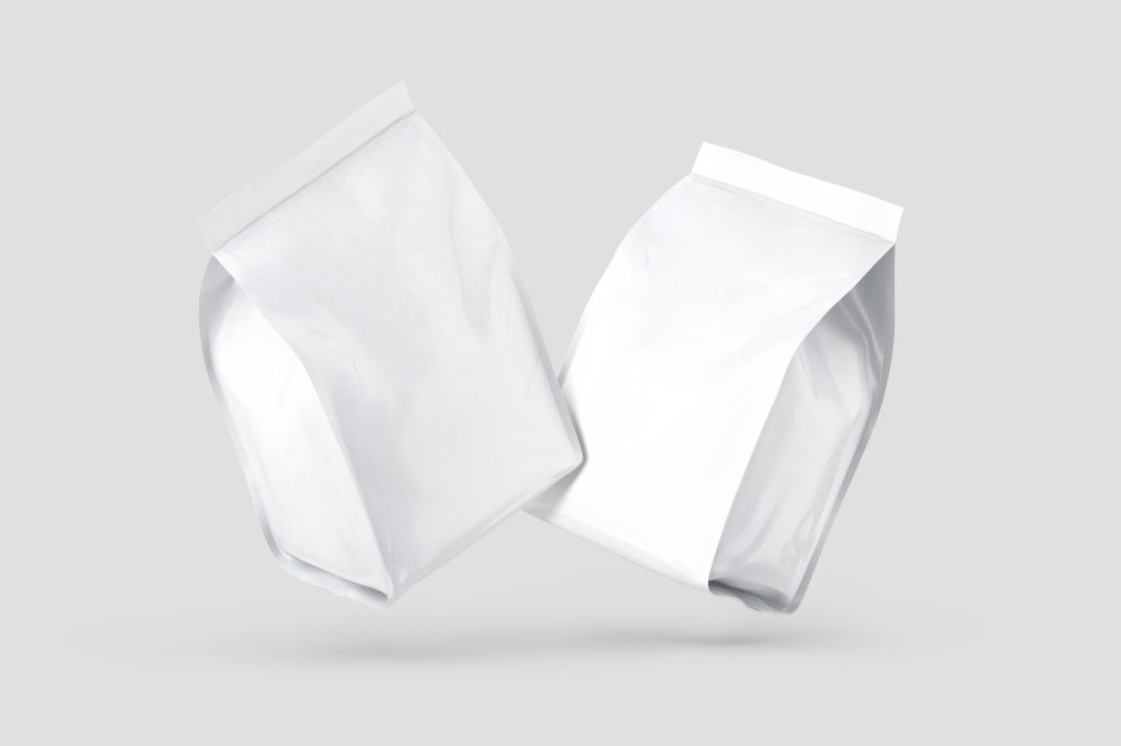 12个逼真食品面粉自封袋包装袋样机PS贴图模板 Paper Flour Bag Mockup Set Pouch