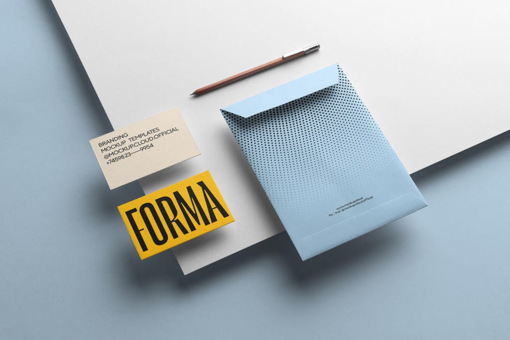 高端质感办公用品画册名片品牌VI样机ps贴图 Forma Branding Mockup Kit