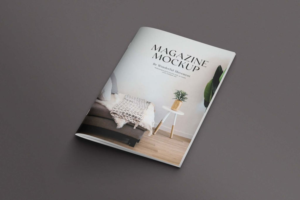 多角度杂志骑马钉画册样机ps素材智能贴图样机模版Magazine – A4 Brochure Mockups